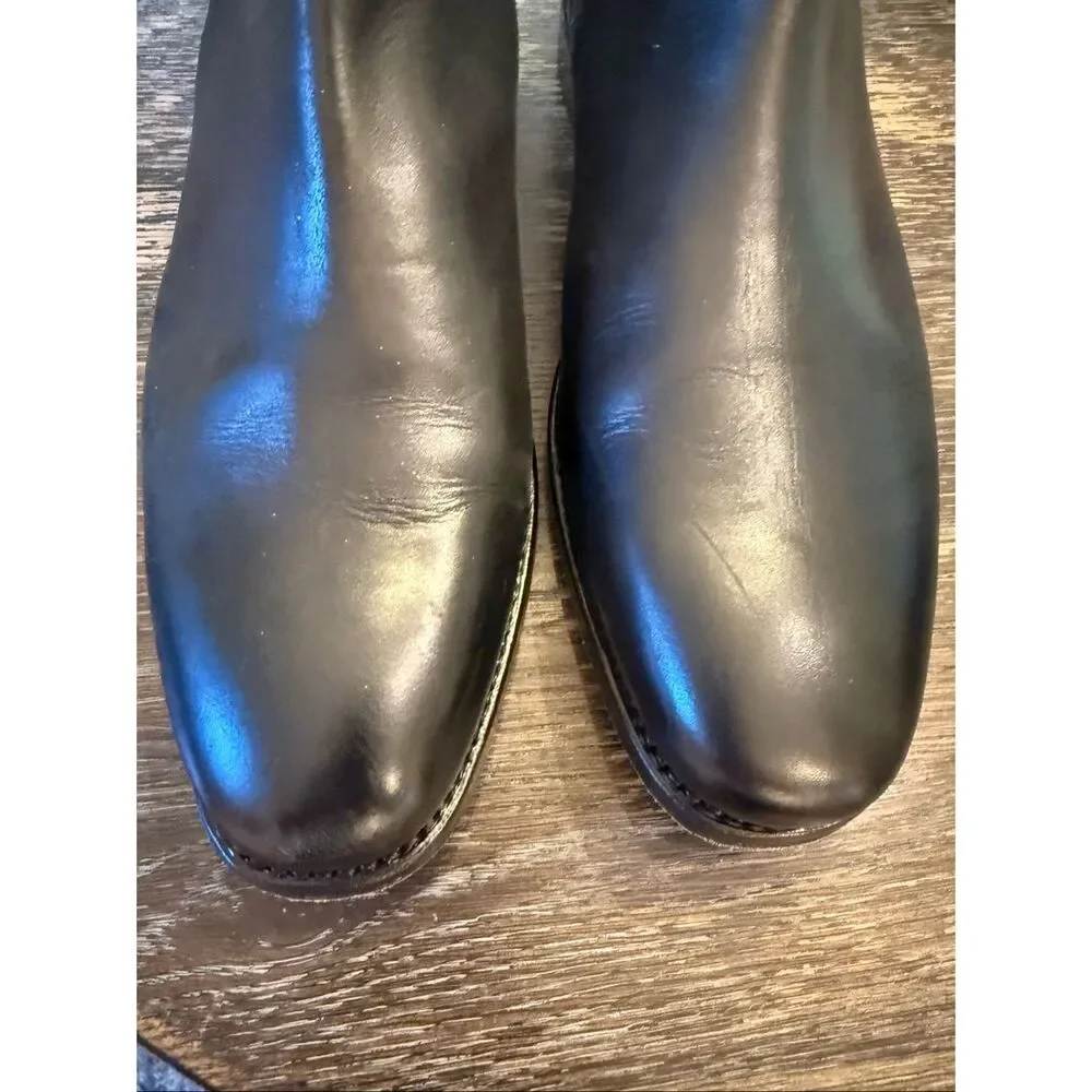Marks & Spencer Black Leather Chelsea Boots sz 9.5 US EUC